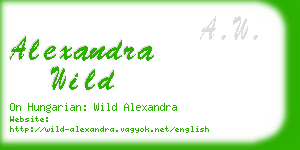 alexandra wild business card